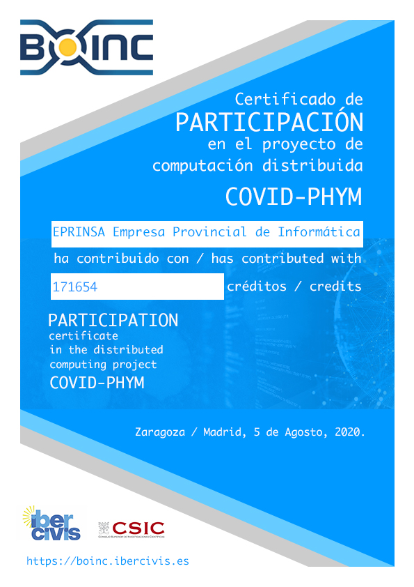 Certificado participacion proyecto BIONIC